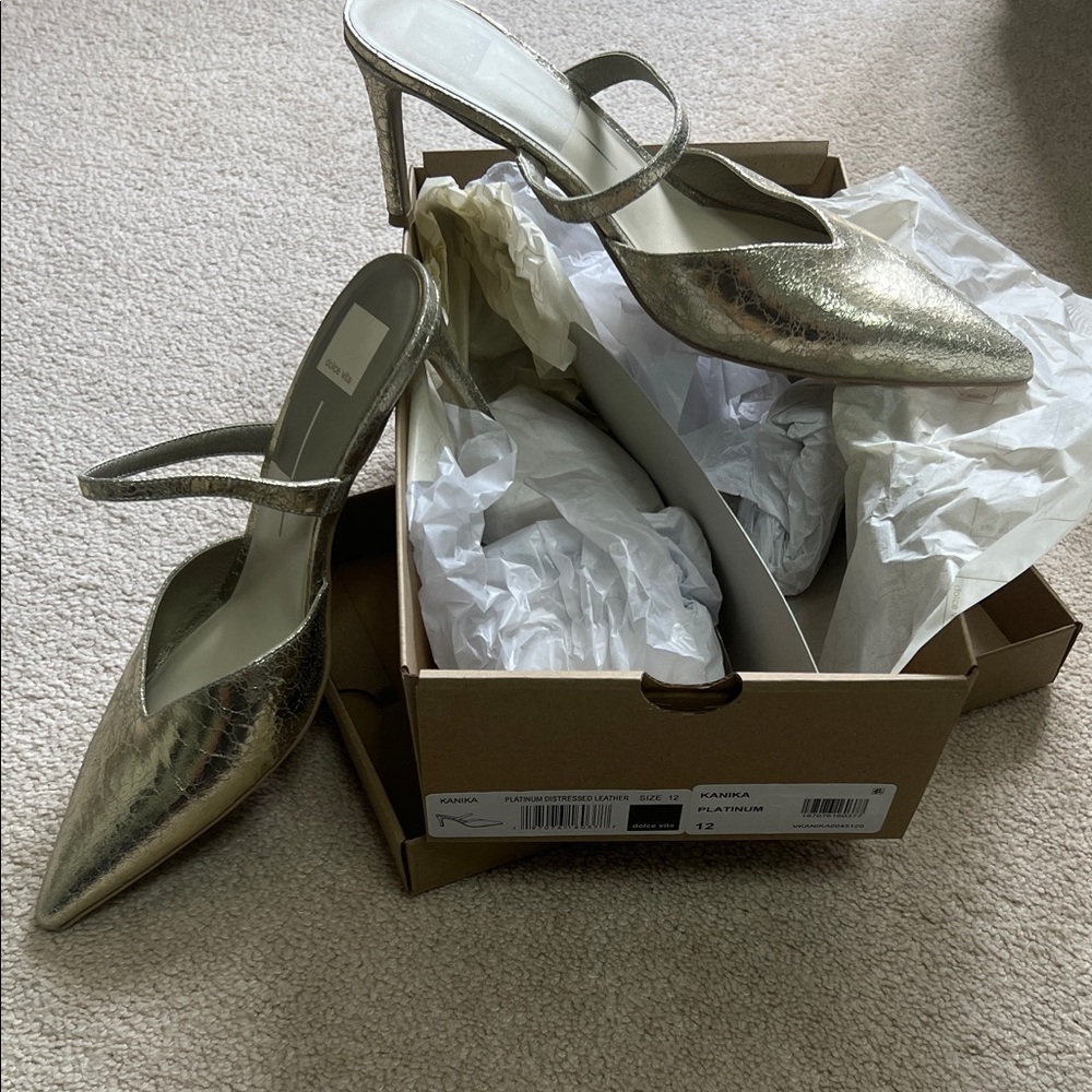 Dolce Vita Shimmering Gold Heels
